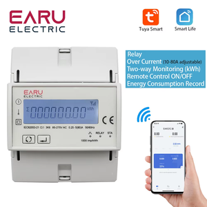 110V 220V 80A Tuya Smart monofase bidirezionale misuratore di energia Monitor consumo energetico Timer KWh Meter EA4121C - Product Image 2