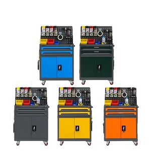 多功能重型移动车间工具柜可定制OEM金属钳工汽车修理工具车抽屉推箱
