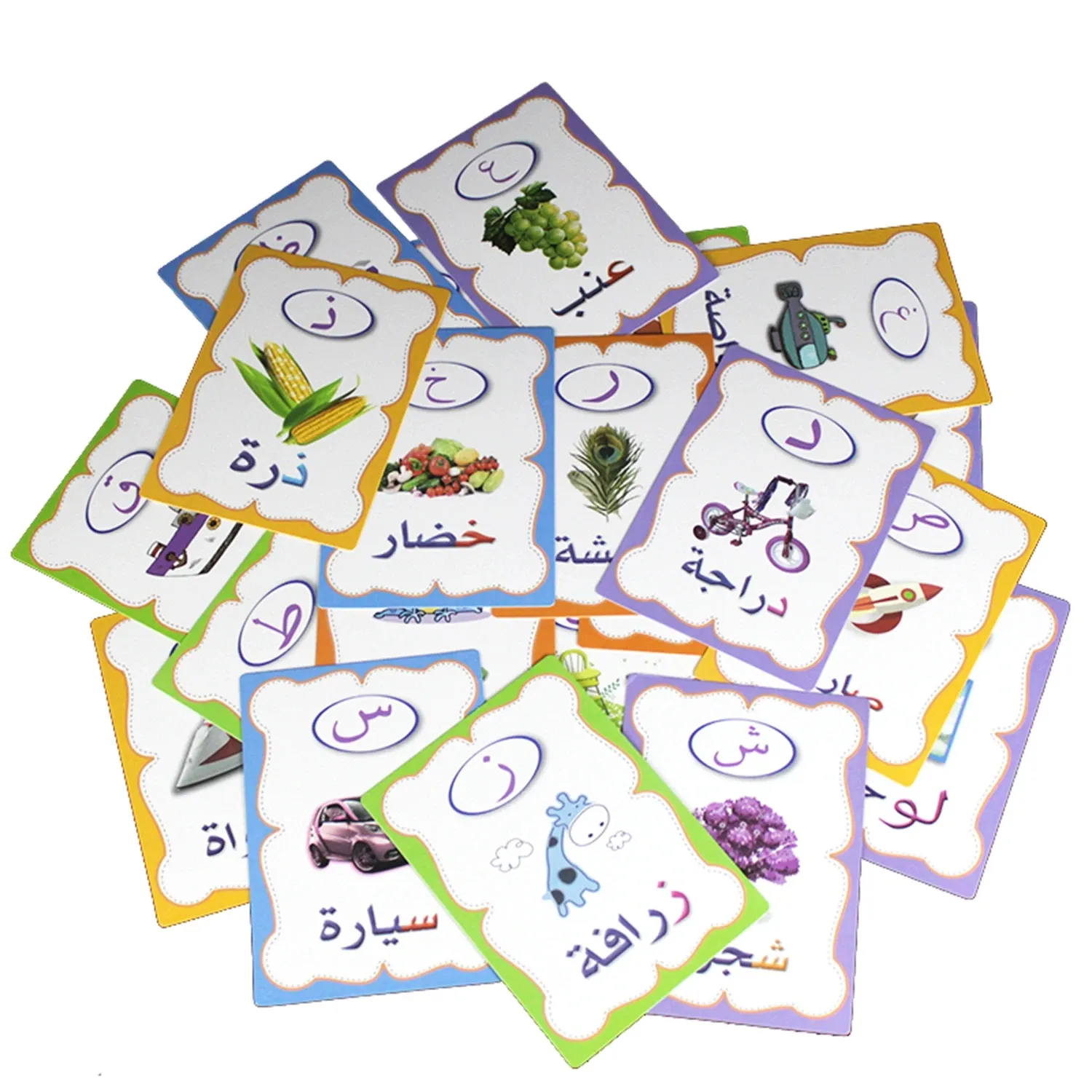 Kids-بطاقات أرقام تعليمية ، من مونتيسوري ، للأطفال, مجموعة مكونة من 26 حرف مختلف ، تصدر به كلمات باللغة العربية ، من ABC ، و تتميز بأحرف الأبجدية ، مناسبة للأطفال.