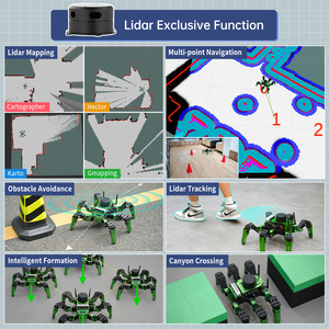 JetHexa Python Programmier tiefe Kamera AI Vision Hexapod Spider Jetson Nano ROS Roboter Pädagogische Roboter-Kits für das College