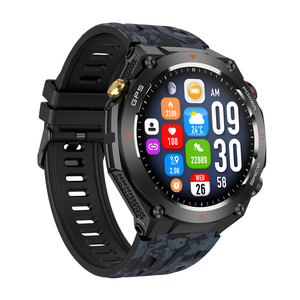 Eseed 1.45" รอบGPS Tracker Smartwatch 2024 1ATMกันน้ําเข็มทิศไฟฉายกีฬากลางแจ้งBT Call KC82 สมาร์ทนาฬิกาสําหรับชาย - Product Image 2