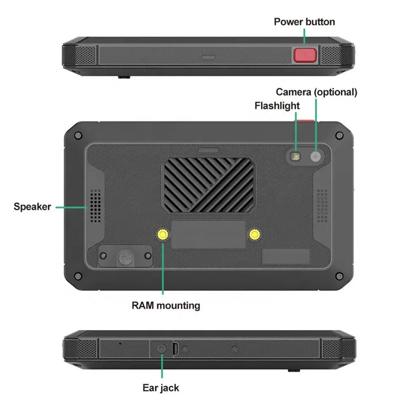 2021 Newest 5 inch Rugged Vehicle Tablet Android integrated GPS  4G LTE  WiFi  BT4.2 