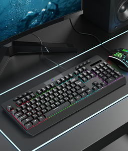 Clavier Gaming Computadora ergonómica con cable Colorido RGB Reposamuñecas Teclados para juegos con reposamanos para computadora portátil y Escritorio - Product Image 3