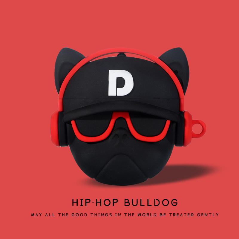029 headphone dog red - airpods 1/2 generation