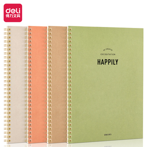 Deli LB560 B5 quaderno a spirale breve blocco note 60 fogli quaderni per studenti quaderni 128 pezzi per cartone - Product Image 6