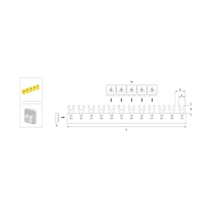 Power distribution equipment <strong>U</strong>-shaped 1m copper 1P/2P/3P connection bar Circuit breaker terminal <strong>busbar</strong> - Product Image 6