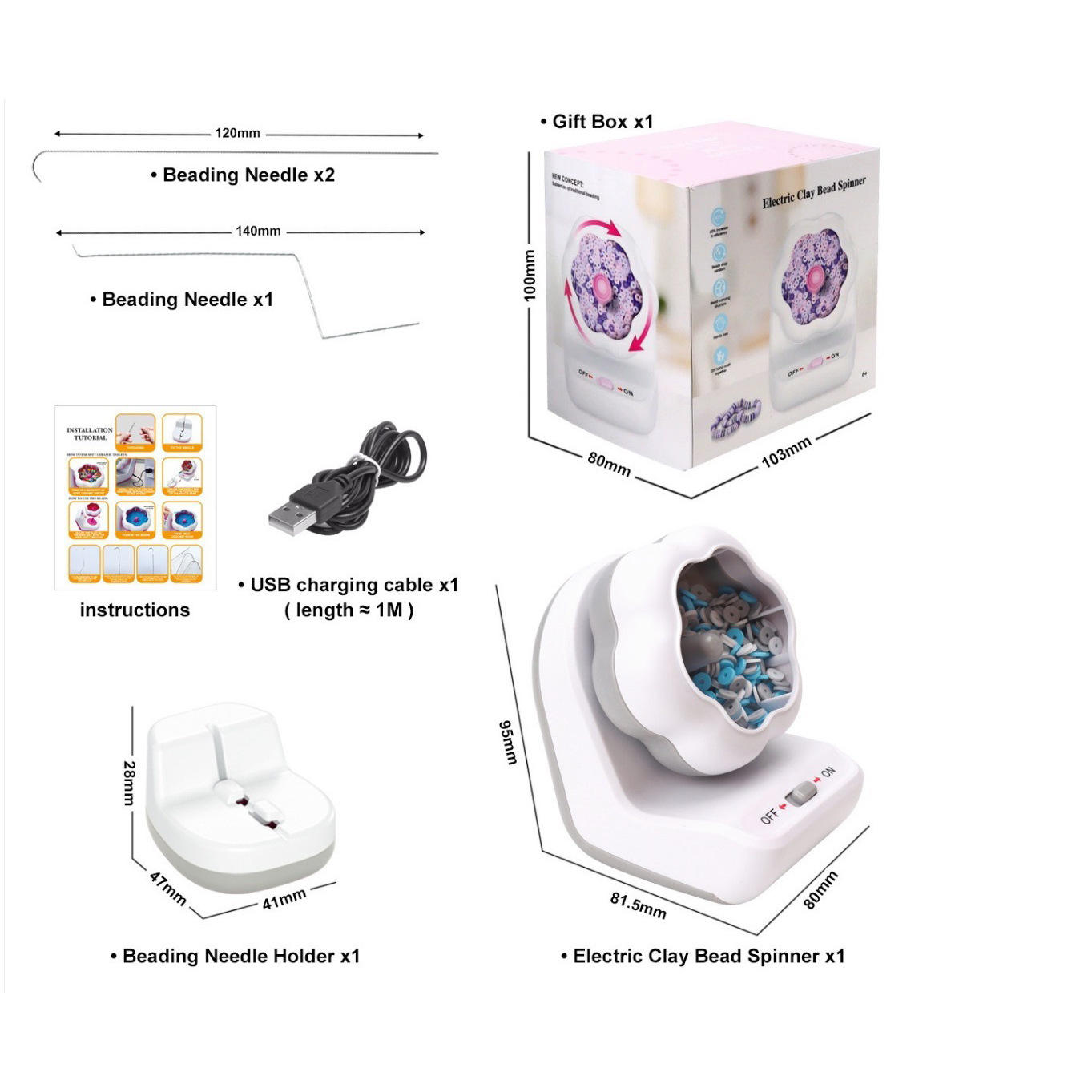 Nuevo cordón de cuentas gris (183 g)