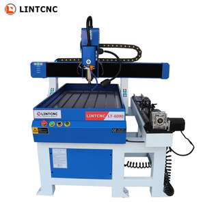 3D木材路由器6090 6012 9012 4轴2.2kw Mach3 USB以太网控制，带侧旋转轴DSP控制 - Product Image 2