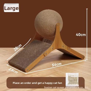 Bán Buôn Vui Vẻ Bằng Gỗ Mèo Scratcher Bóng Và Gãi Ban Dọc Chịu Mài Mòn Không-đổ Mèo Đồ Chơi Cho Mèo - Product Image 3