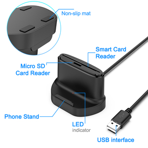 CustomブランドISO 7816 CACカードリーダーusb 2.0 EMV Smart sim Card Reader