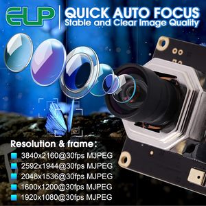 ELP Autofocus 4K Webcam Module with Microphone for PC Laptop Computer IMX415 Mini UVC USB <strong>Camera</strong> Machine Vision for Raspberry PI - Product Image 2