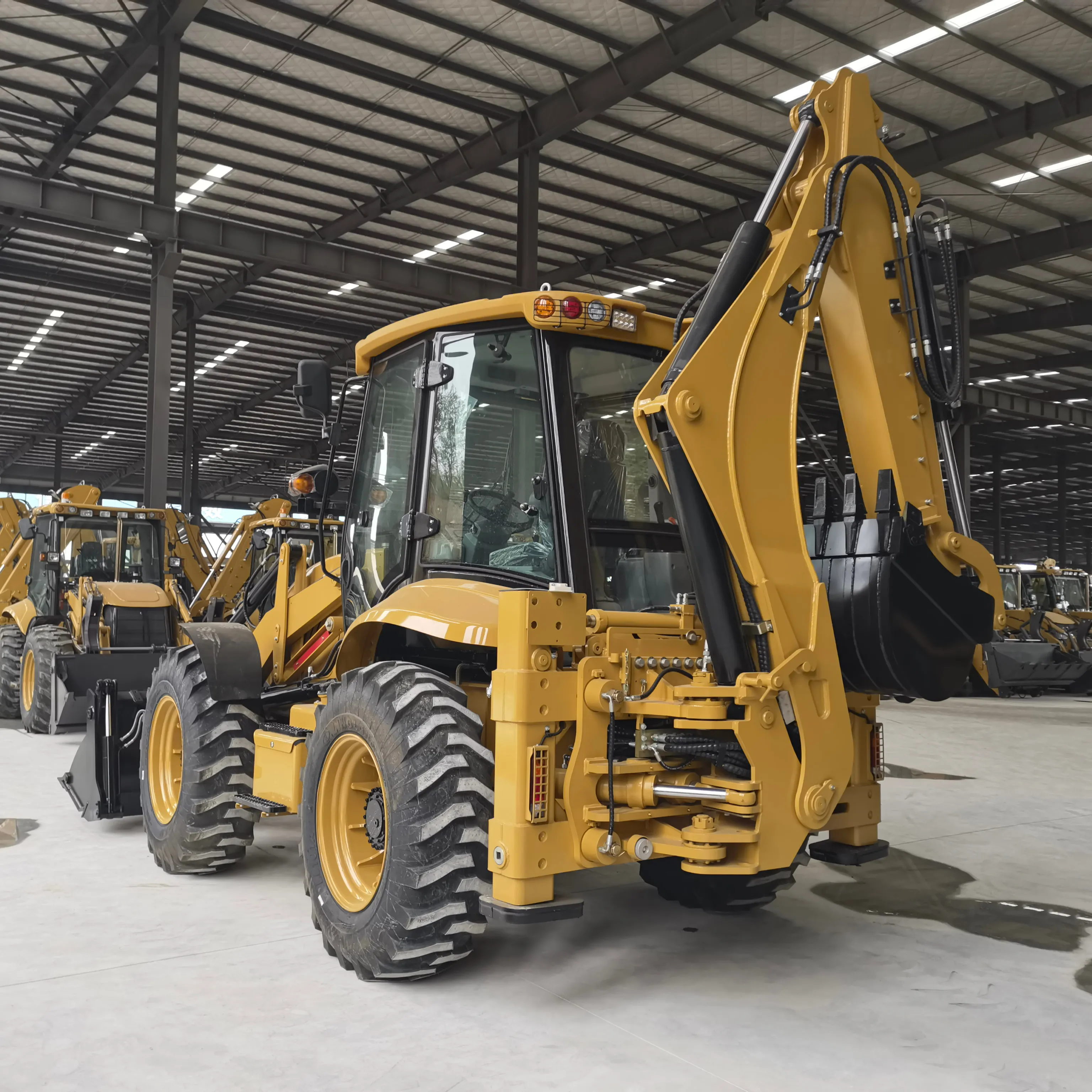 Trung Quốc năng lượng-hiệu quả 388H 4x4 Mini towable Máy kéo máy kéo với 10.5T 2.5t backhoe loader máy xúc và kết thúc trước loader 4*4