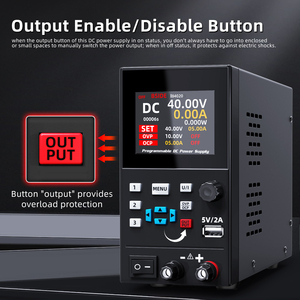 Fuente de alimentación de CC ajustable de voltaje y corriente programable de 30V 5A de alta precisión Entrada de 220V con características de mantenimiento - Product Image 3