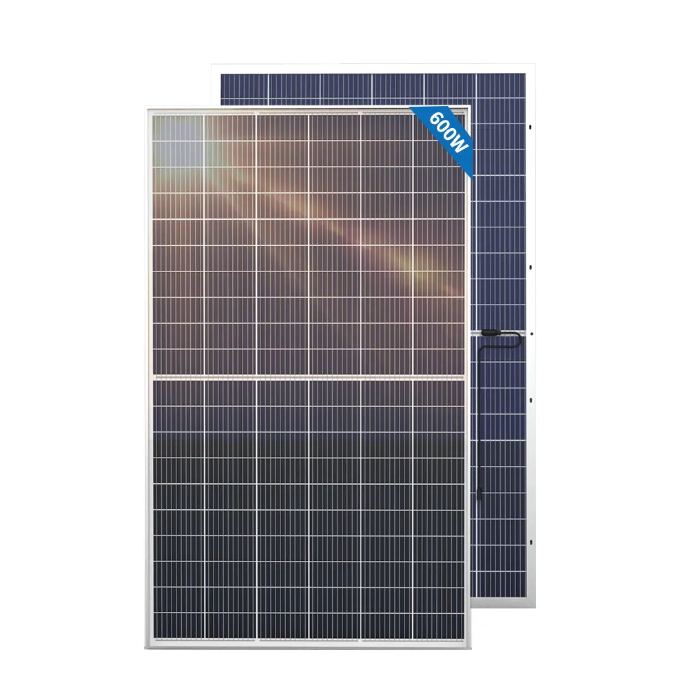 Paneles Solares Monocristalino Costos 585 W 595W 600W 645W 660W 670W Dubbel Glas Bifaciale Zonnepaneel Fabrikanten In China
