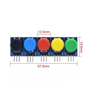 12 X12MM Big Key Modul Tasten modul Light Touch Switch Modul mit Hut High Level Ausgang für Arduino oder Raspberry Pin 3