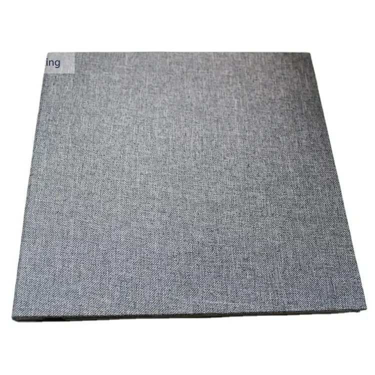 DIY Style Grey Fabric Cover Big 12X12 Inches Self Adhesive Scrapbook Photo Album With 4 × 6 Window