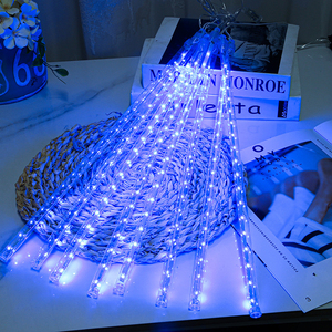 ไฟฝนดาวตก LED,สายตกขนาด50ซม. 80ซม. 8หลอดสำหรับปาร์ตี้งานแต่งงาน - Product Image 1