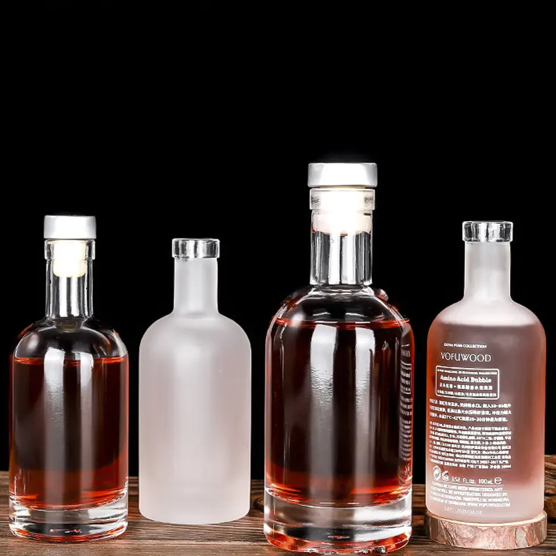 Custom Deluxe 100mL 200ml 500ml, 700ml, 750ml, ML, ron, vodka, whisky, Ginebra botellas vacías