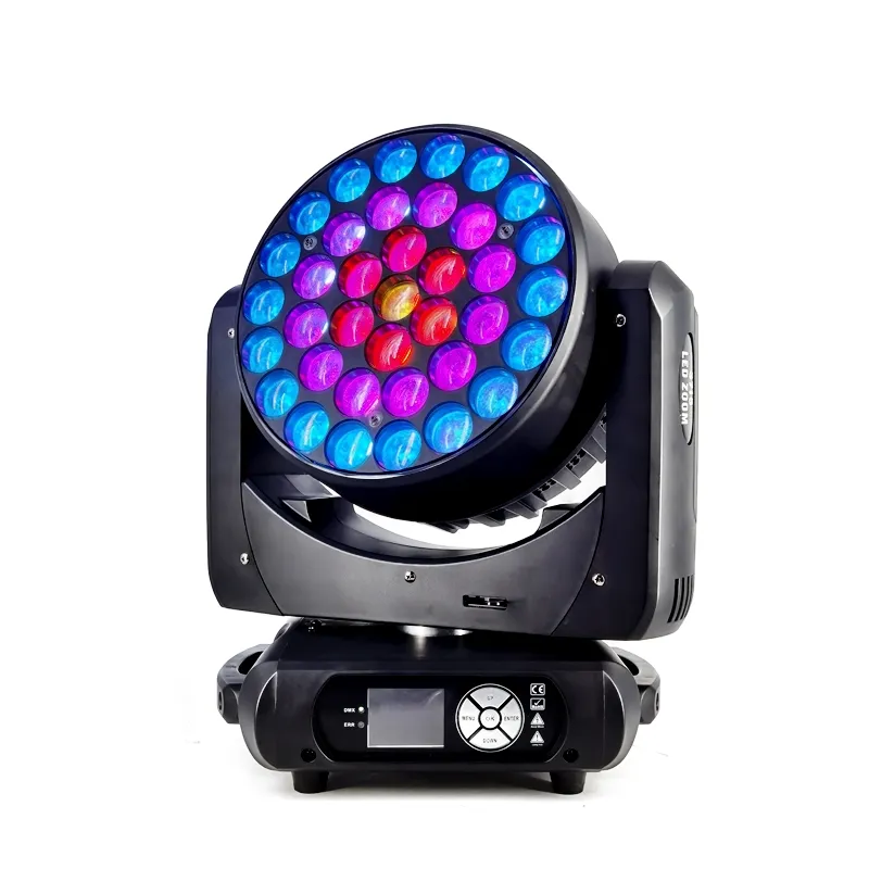 Support RDM zoom 37*15w rgbw led wash moving head light wedding event lighting