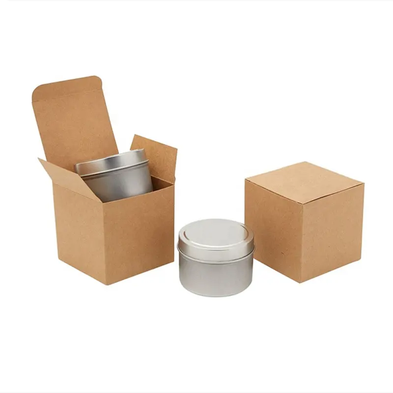 Scatole regalo di natale kraft marrone semplice personalizzate piccole cose/scatola di imballaggio in carta per alimenti