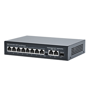 ชิป PSE มาตรฐาน11พอร์ต1000Mbps POE สวิตช์8 POE + 2กิกะบิตอัปลิงค์ + 1 SFP พอร์ต120W สวิตช์ไฟผ่านอีเธอร์เน็ตที่ไม่มีการจัดการ - Product Image 1