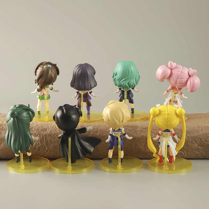 7 Styles 6-10cm Set Figure Pretty Soldier Sailor Moon Figurine Neptune Uranus PVC Toys Anime Action Figures