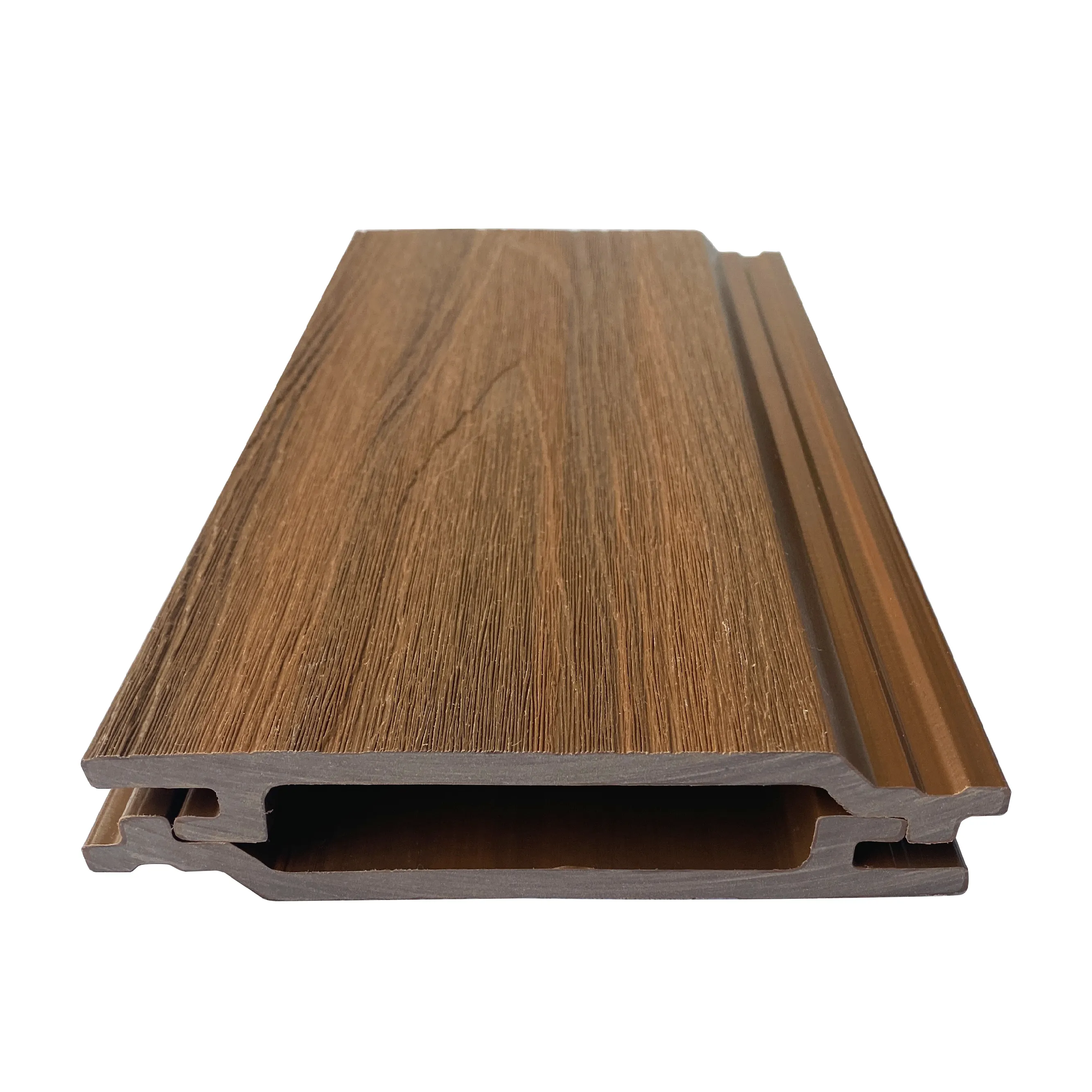 Rucca-Paneles de plástico de madera para exteriores, paneles de revestimiento decorativos impermeables para exteriores, tablero de WPC de 156x21mm