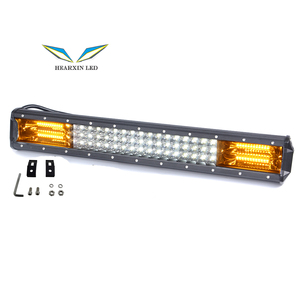 7D 20นิ้ว288วัตต์ LED Light Bar 5โหมด Combo Bar กันน้ำ IP67รถเรือปิดถนนระดับสีเหลืองขับรถทำงานแสง