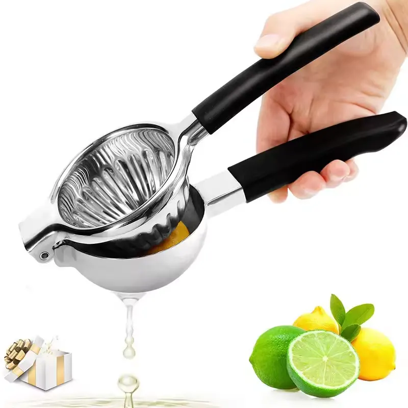 Espremedor de limão de mão antiderrapante para frutas e vegetais, melhor utensílio de cozinha de aço inoxidável de qualidade alimentar