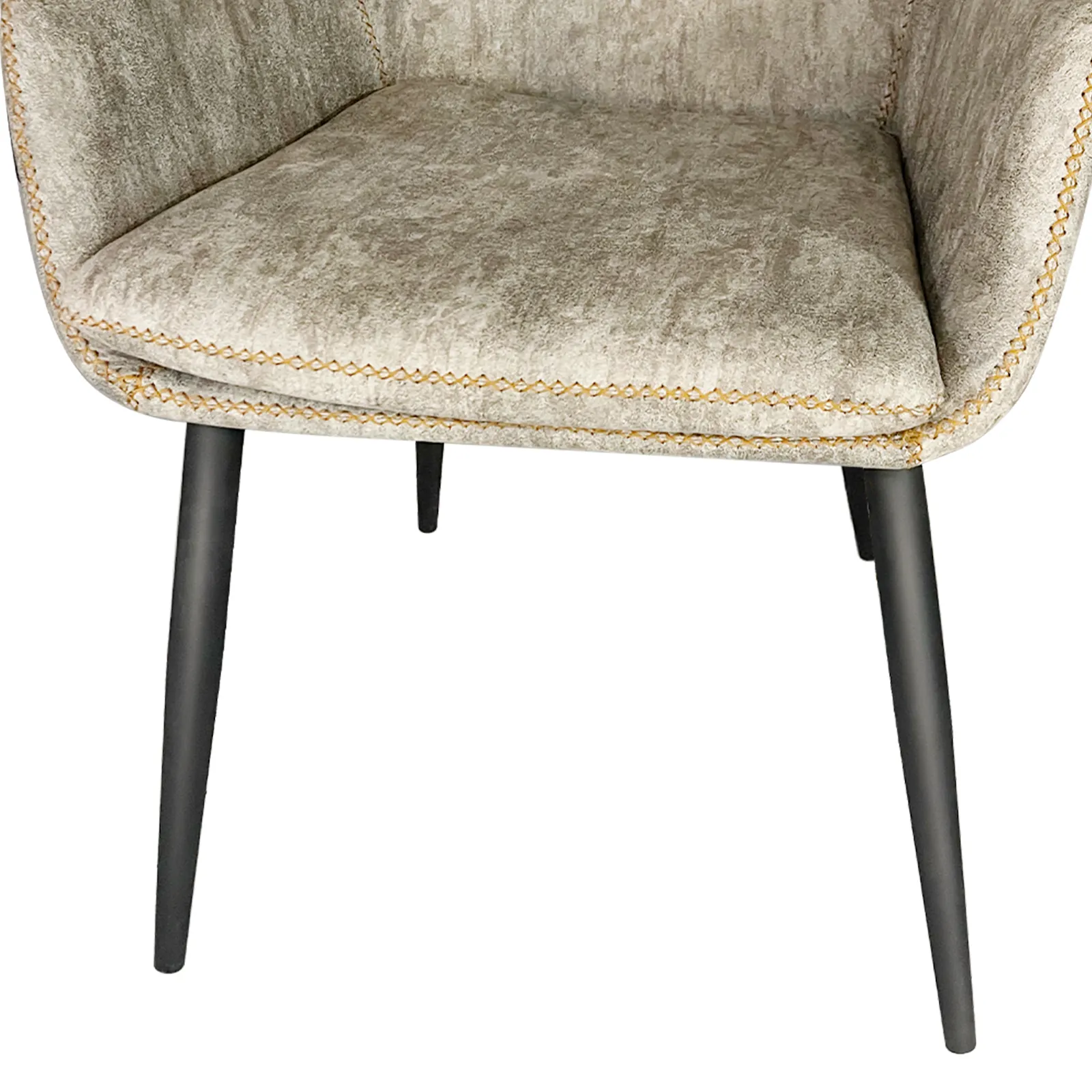 Chaise en velours de mobilier de luxe moderne chaise de salle à manger en velours confortable avec pieds en or à vendre
