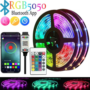 Tira de luces LED inteligentes RGB 5050 DMX, 12V, para exteriores, impermeable, retroiluminada, música, Control de sonido, cuerdas de luz controladas por aplicación - Product Image 2