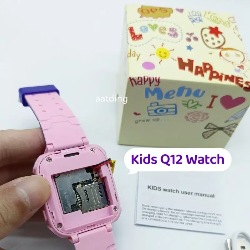 Venta caliente teléfono inteligente reloj Q12 a prueba de pérdidas GPS posicionamiento preciso 4G videollamada 2023 reloj inteligente para niños PK Q19