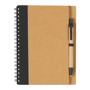 环保纸套螺旋办公日记笔记本a5笔记本带笔礼品套装定制标志 - Product Image 1