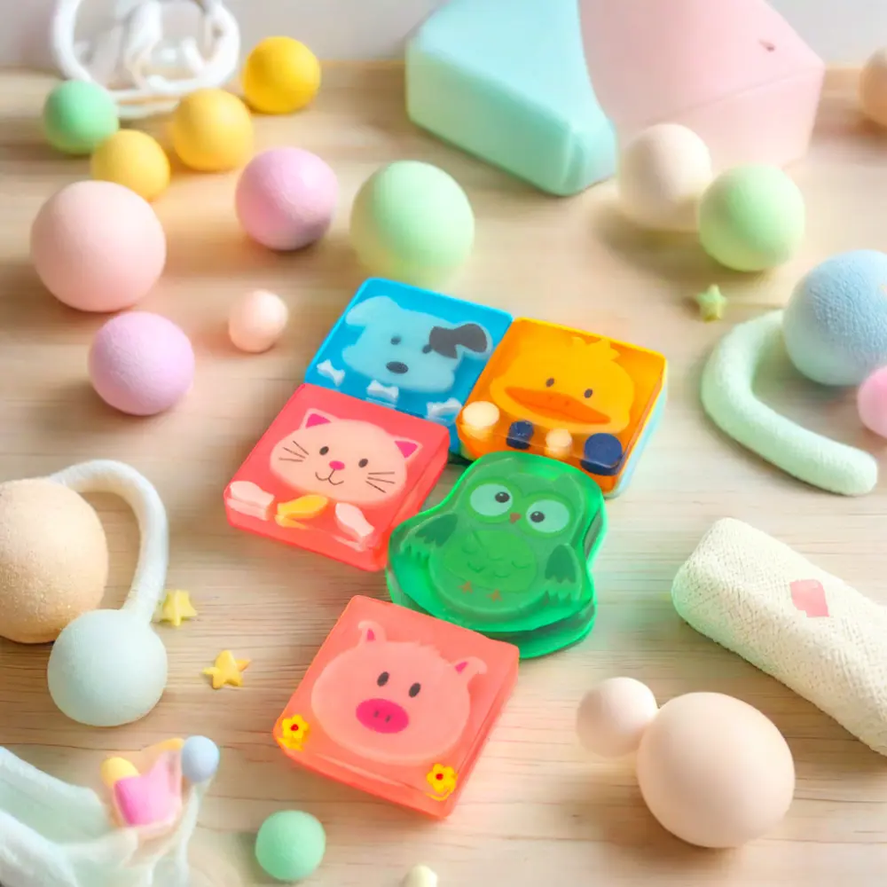 New Fashion Baby Kids Handmade Soap Baby Soap Set With Funny Animals Surprise Inside