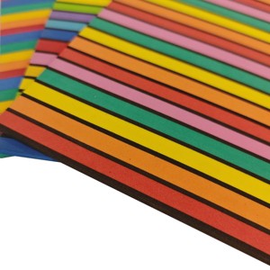 Assorted Color Striped <strong>EVA</strong> <strong>Foam</strong> Sheets | Pre-Cut Strips for Crafts, Scrapbooking, Cosplay Padding | <strong>1</strong>-3mm - Product Image 1