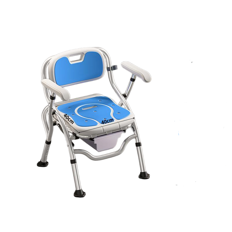 Pliable bleu avec cuvette de toilette