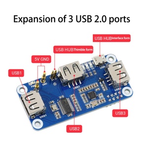 Smart Electronics Raspberry Pi Zero WH PoE Power over Ethernet 3-Wege-USB-HUB-Multifunktions-Erweiterungskarte - Product Image 2