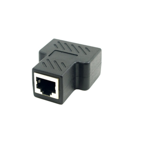 RJ45 Ethernet LAN Connector Extender CAT5/6ซ็อกเก็ตแปลงเครือข่าย1ถึง2อะแดปเตอร์คู่หญิง RJ45อะแดปเตอร์แยก - Product Image 1