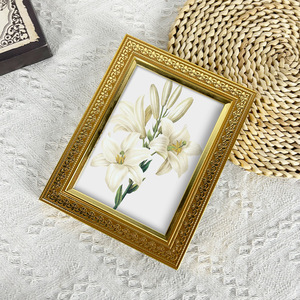 Customized Boho Carved Antiqued Rustic Style Plastic <strong>Photo</strong> Frame for Wall or Tabletop Display Custom Size Picture Frame - Product Image 3