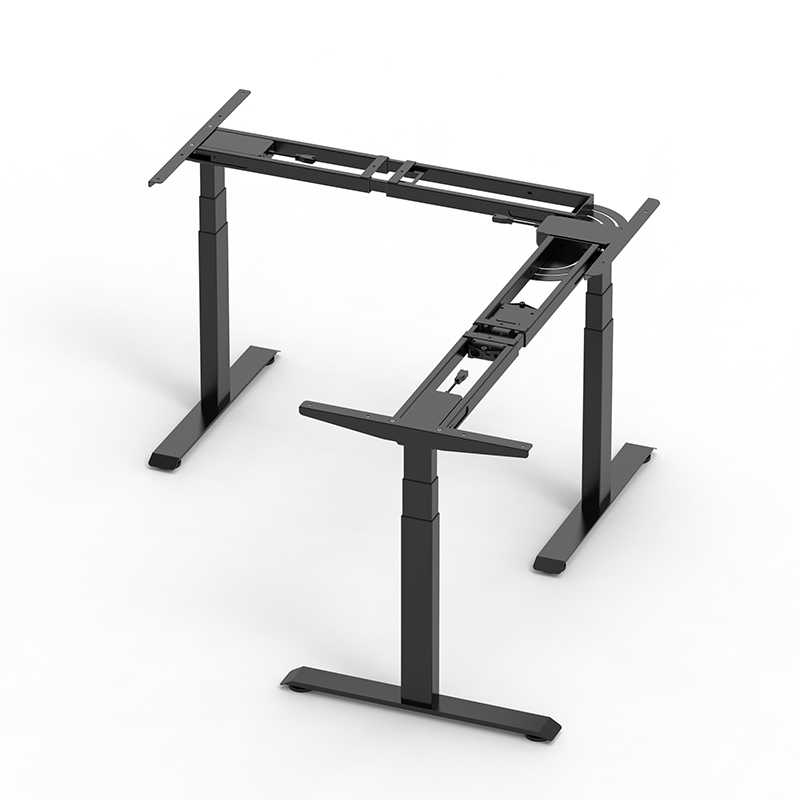 Black standing desk frame