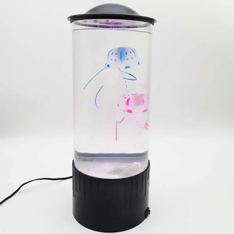 Mini masaüstü dekoratif denizanası akvaryum tankı Led gece lambası