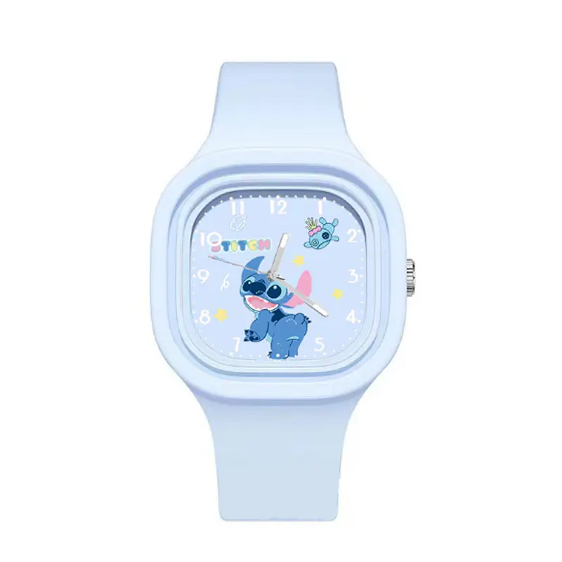 Novo elegante ponto Mickeey Minnie Digital Quartz Watch, Estudantes Silicone Cartoon Relógios