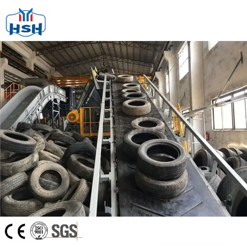 Vente directe d'usine ligne de production de miettes de caoutchouc machines de granulation de pneus solutions de gestion des déchets de pneus