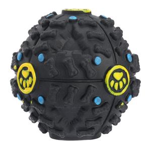 12.5センチメートルSilicone Pet Dog CatのFood Dispenser Toy Ball Squeaky <span class=keywords><strong>Giggle</strong></span> Quack Sound Training Toy Chew Ball-Large