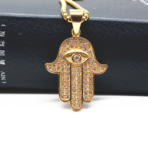 Fatima Palm kolye kadınlar/erkekler David yıldız kolye klasik rahat takı mutlu Hanukkah Judaica hediye dini - Product Image 5