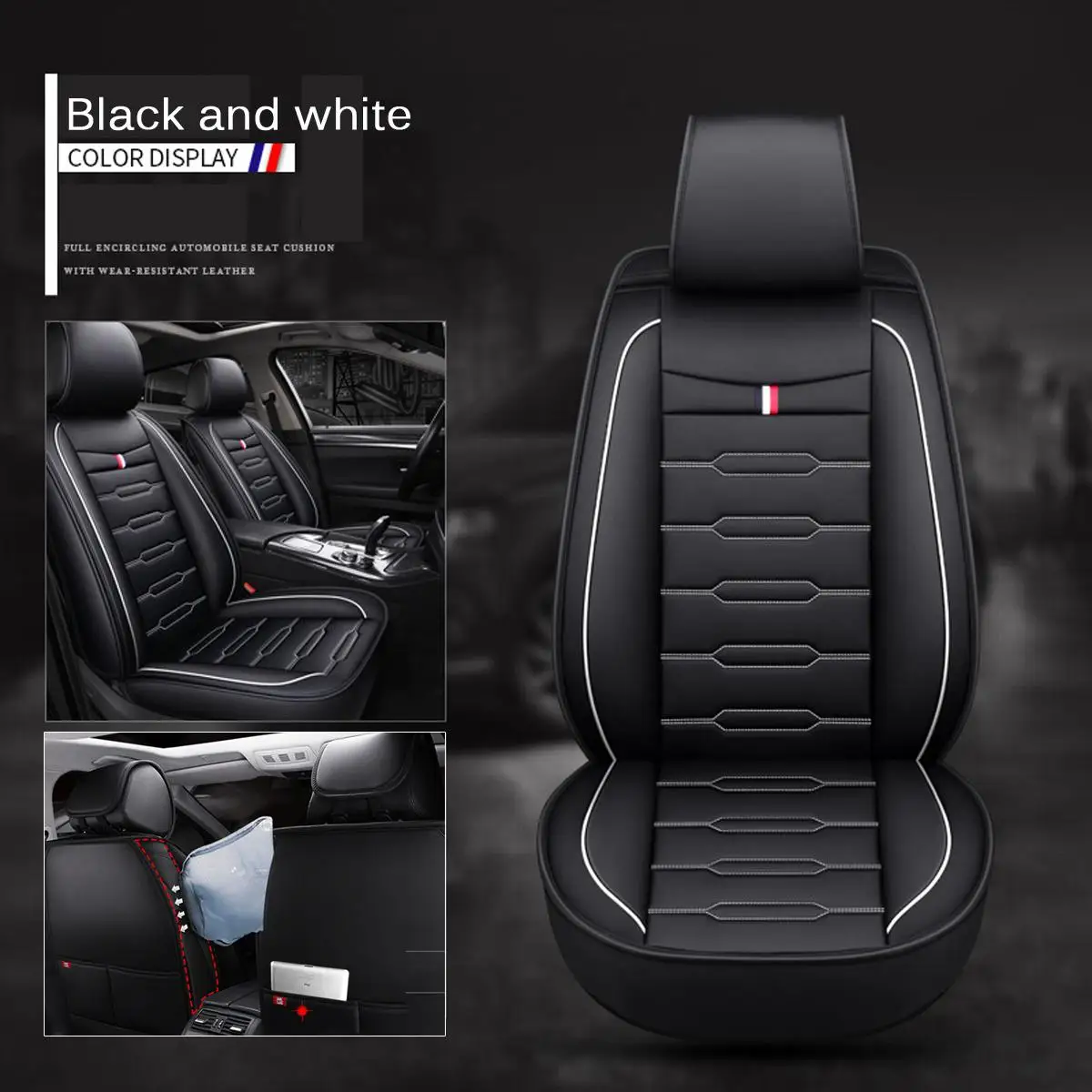 black white
