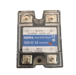 ソリッドステートリレーSSR-40DA DCからACSSRリレー1PSSR40A入力3-32VDC制御出力24-480VAC - Product Image 1