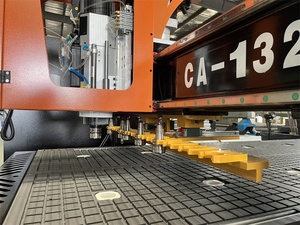 Hochleistungs-4 * 8ft 4-Achsen-CNC-Fräser mit Schwenk kopf für die Herstellung von Holz bearbeitungs schränken DSP Syntec Control System Motor pumpe ATC-Sägeblatt - Product Image 5