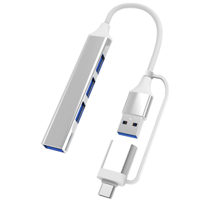 2-in-1 พร้อม 4-port USB ขยาย dock Usb3.0 4in1HUB อะแดปเตอร์อลูมิเนียมการกระจายความร้อน C-type USB hub - Product Image 1