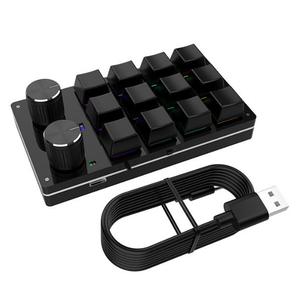 Programming Macro <strong>Keyboard</strong> RGB <strong>Custom</strong> Knob <strong>Keyboard</strong> 12 Key 2 Knob Gaming Mini <strong>Keyboard</strong> Copy Paste PS Hotswap Keypad